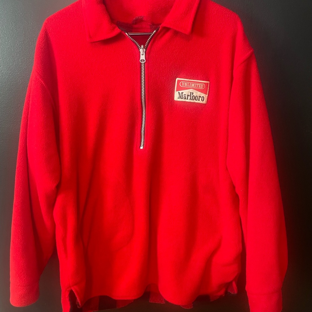 Marlboro Red Zip-Up Sweater